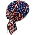 thumbnail image 1 of American Flag Red White Blue Biker Skull Cap Bandana USA (One Size, Patch Flag), 1 of 1