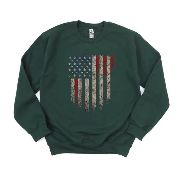 American Flag Patriotic Red White Blue USA Independence Day Graphic Art SweatShirt Unisex, up to 5XL