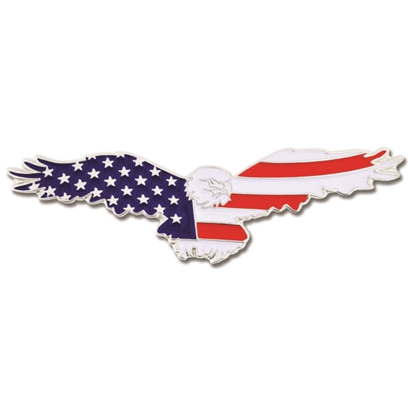 American Flag Patriotic Soaring Eagle Enamel Lapel Pin - 10 Pack of Unisex Enamel Pins for Adults and Teens