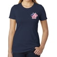 thumbnail image 1 of American Flag Paw Print, Women's Gaphic T-shirts, 4th of July Shirts - Heather Navy MH200WPATRIOT S6 XS, 1 of 3