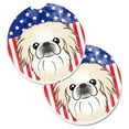 thumbnail image 1 of American Flag & Pekingese Set of 2 Cup Holder Car Coaster, 1 of 1