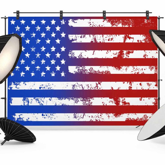 American Flag Photography Backdrop 7x5FT, Vintage Stripes Retro Style Stars Photo Backdrops, Background for Photography Studio Photo Studio Background, Back Drop for Photoshoot