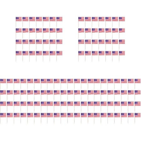 American Flag Pick 1000 Pcs Decorative Toothpick Flags Multi- Function Cupcake Toppers Delicate Cupcake Decors