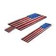 thumbnail image 1 of American Flag Picnic Table Cover with Bench Covers Set of 3 Waterproof 4th of July Camping Rectangle Tablecloths with Elastic Fitted Picnic Table Cover for Outdoor Decor, 1 of 5