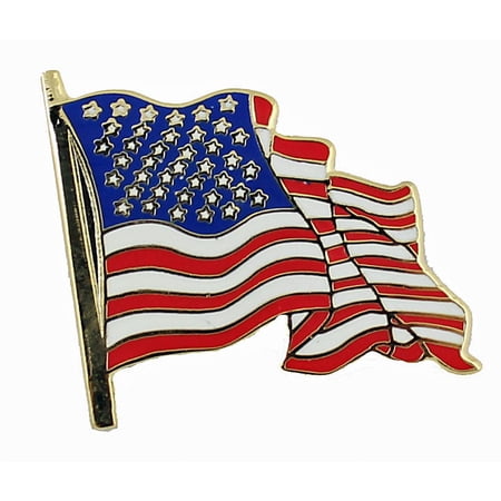 American Flag Pin - Waving Style