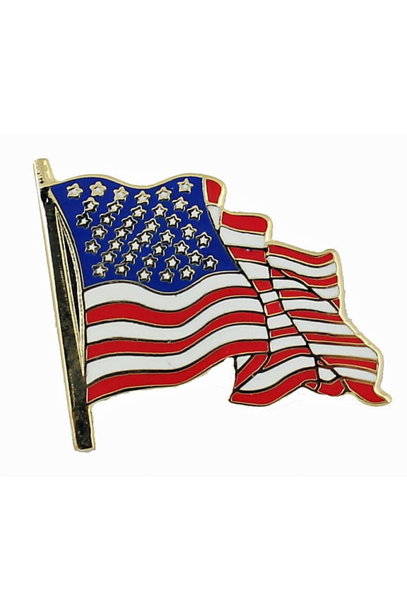 American Flag Pin - Waving Style