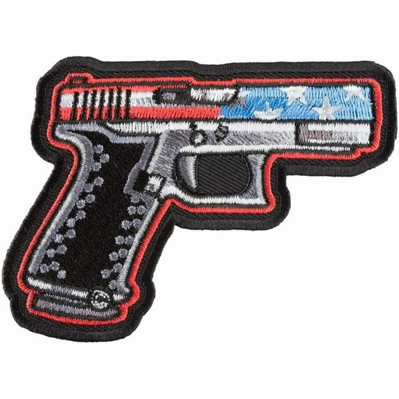 American Flag Pistol Patch, Guns & Weapons Patches