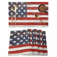 American Flag Placemats Set of 2,Cotton Linen Fabric Place Mats,Red ...