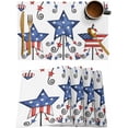 thumbnail image 1 of American Flag Placemats Set of 4,Washable Woven Burlap Cloth Fabric Placemat for Square/Rectangle/Round/Oval Dining Table,Easy Clean Place Mats for Kids 4th of July Red Blue Patriotic Memorial Day, 1 of 1