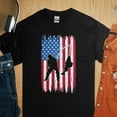 American Flag Pole Vault Graphic Tee, Patriotic Sports TShirt