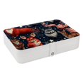 thumbnail image 1 of American Flag Portable PU Leather Necklace Holder with Removable Compartment and Jewelry Boxes, Earring Holder, Bracelet Holder., 1 of 6