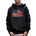 thumbnail image 1 of American Flag Print Boys Casual Pullover Long Sleeve Hoodies Sweatshirt For Independence Day, Kids Hoodie Tops Outdoor, 1 of 9