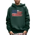 thumbnail image 1 of American Flag Print Boys Casual Pullover Long Sleeve Hoodies Sweatshirt For Independence Day, Kids Hoodie Tops Outdoor, 1 of 8