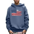 thumbnail image 1 of American Flag Print Boys Casual Pullover Long Sleeve Hoodies Sweatshirt For Independence Day, Kids Hoodie Tops Outdoor, 1 of 8