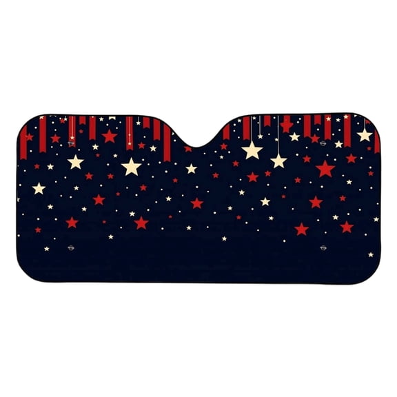 American Flag Print Car Sun Shade Side Window, Foldable Storage,58*29 In, Sun ShadeforCar Window Safe