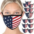 thumbnail image 1 of American Flag Print Washable Soft Cotton Lining Adults Unisex One Size Face Covering Mask, 1 of 4
