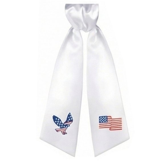 American Flag Print Wreath Sashes, 4th of july decorations, Heavy Duty Polyester Ribbon Streamers for Front Porch Columns, Mailbox Swags & Balcony Railings