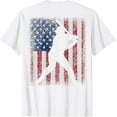 thumbnail image 1 of American Flag (Print on the Back) Baseball Red White Blue T-Shirt, 1 of 3