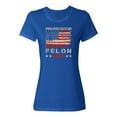 American Flag Prosecutor Vs Felon 2024 Harris Trump Ladies' Crewneck T