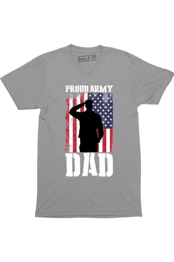 American Flag Proud Army Dad Men's Super Hero Brave Army Veteran T-Shirt
