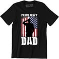 thumbnail image 1 of American Flag Proud Army Dad Men's Super Hero Brave Army Veteran T-Shirt, 1 of 4