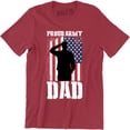 thumbnail image 1 of American Flag Proud Army Dad Men's Super Hero Brave Army Veteran T-Shirt, 1 of 4