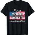 thumbnail image 1 of American Flag Proud Vietnam Veteran's Granddaughter Military T-Shirt, 1 of 4