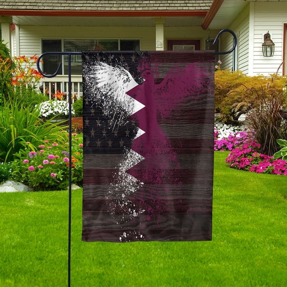 American Flag- Qatari Flag Qatar US Friendship Forever July 4 Decoration Garden Flag (11.5x17.5) Double Sided-USA Flags Premium Polyester-Decorative Indoor Outdoor Flag