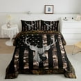 thumbnail image 1 of American Flag Queen Comforter Set, Brown Grey Camouflage Antlers and Leaves Bedding for Teens Adults,Camo Hunting Deer Wild Animal Bedding Comforter Sets Stars and Stripes Quilt,Farmhouse Style, 1 of 6