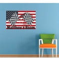 thumbnail image 1 of American Flag Race Racing Cartoon Customized Wall Decal - Custom Vinyl Wall Art - Personalized Name - Baby Girls Boys Kids Bedroom Wall Decal Room Decor Wall Stickers Decoration Size (18x20 inch), 1 of 2