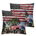 thumbnail image 1 of American Flag Racing of July Monster Truck Boys Men Throw Pillow, 1 of 7