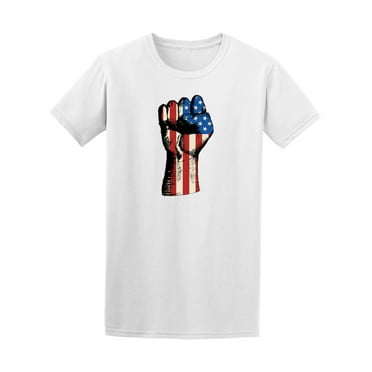 American Flag. Raised Fist Sketch Tee - Image by Shutterstock