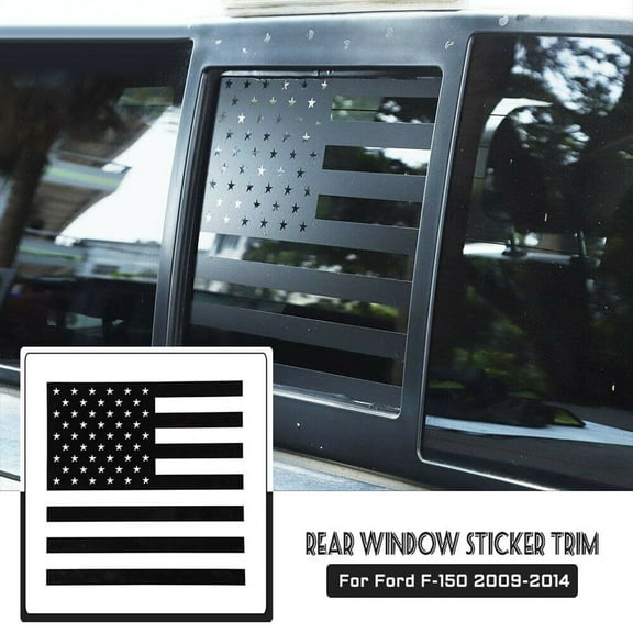 American Flag Rear Middle Sticker Decal Vinyl Trim For Ford F150 F-150 2009-2014 Interior Accessories