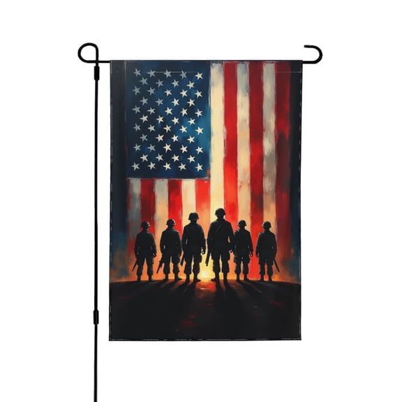 American Flag Remember & Honor Garden Flag Double Sided Patriotic Yard Flag 12x18 Inch Outdoor Decor，Memorial Day，Independence Day，Veteran's Day