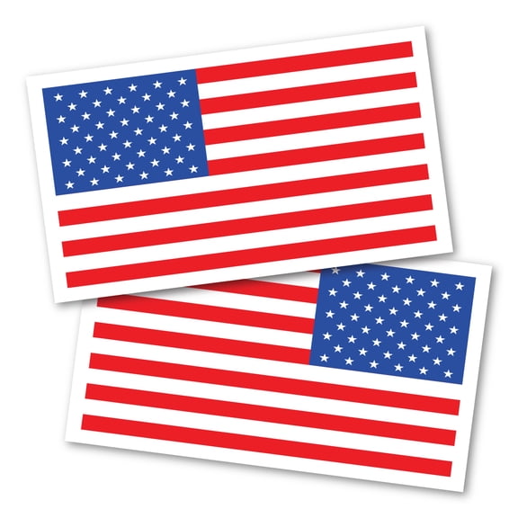 American Flag/Reversed Flag Rectangle Magnet Pack