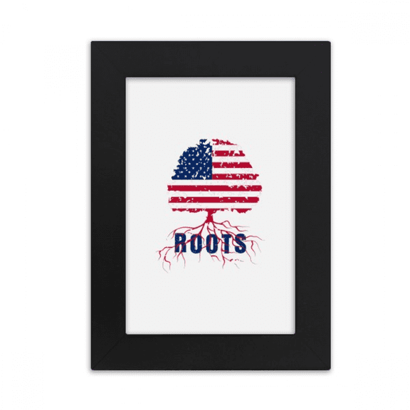 American Flag Root Faly Desktop Photo Frame Picture Display Art Painting Exhibit