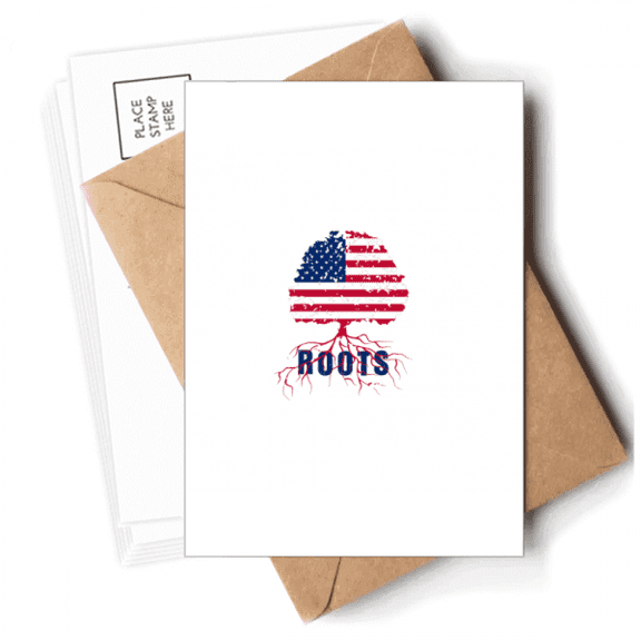 American Flag Root Faly Postcards Envelopes Blank Note Cards Mailing