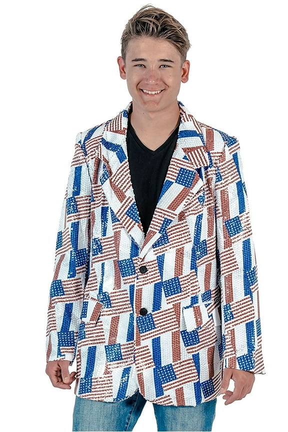 American Flag Sequin Jacket Blazer