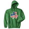 thumbnail image 1 of American Flag Shamrock Hoodie Funny St Patricks Day Parade Green Pride Graphic Sweatshirt, 1 of 6