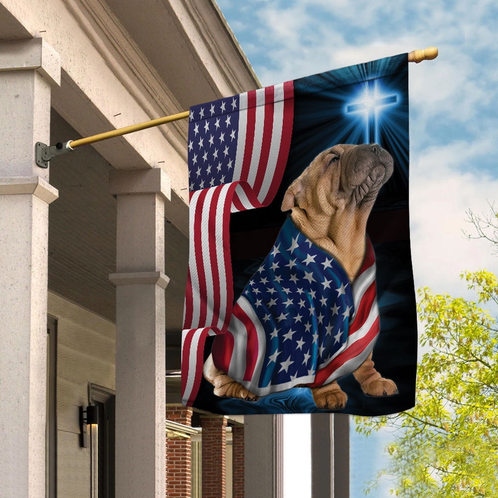 Carolines Treasures CK6495GF Coton De Tulear Dog American Flag Flag Garden Size