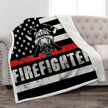 American Flag Sherpa Blanket Vintage US Flag Soft Warm Throw Print Blanket for Couch Bed 50"x60"