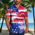 thumbnail image 1 of Shirt Independence Day Shirt Patriotic Shirts Mens 4th of July Shirts Mens Fourth of July Shirts Casual Fashion Turndown Collar Independence Day Print Short Sleeved Button Shirt Blouse, 1 of 6