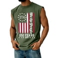 thumbnail image 1 of American Flag Shirt for Men 4th Of July Usa Muscle Sleeveless Tank Top 250 Anniversary Independence Day Patriotic T Shirts We the People Crew-Neck Tops,Green 3XL, 1 of 3