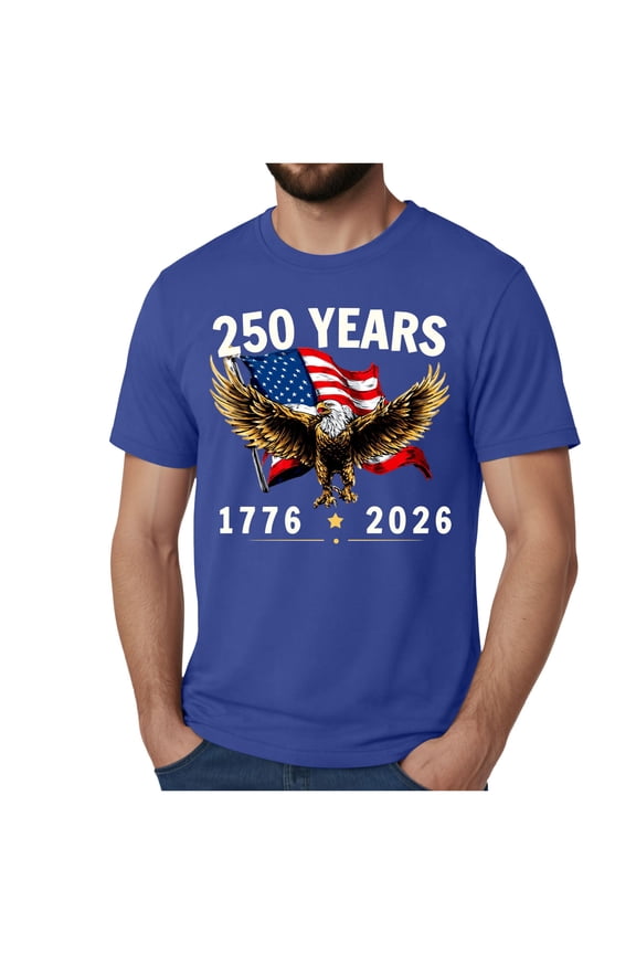 American Flag Shirt Men Distressed USA Flag Vintage T-Shirt (Blue,S)