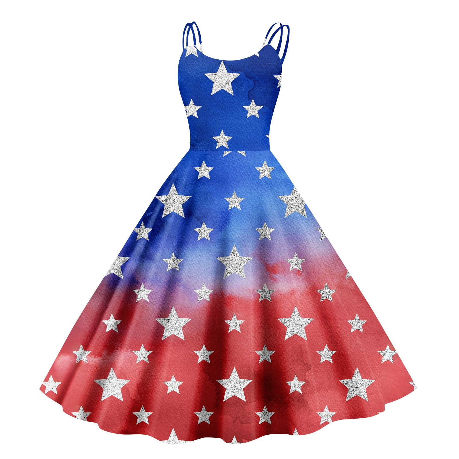 Cute American Flag Mini Dress For Women - Patriotic Sleeveless Tank Sundress For July 4th, Beach & Summer - View #8