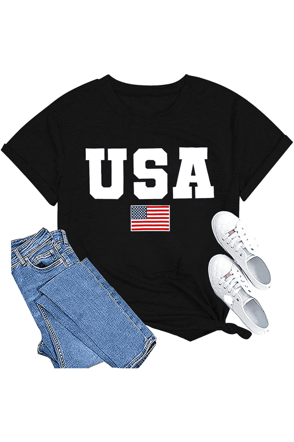 American Flag Shirts 4th of July Tops USA Print Casual Short Sleeve American Proud Mens T-Shirt