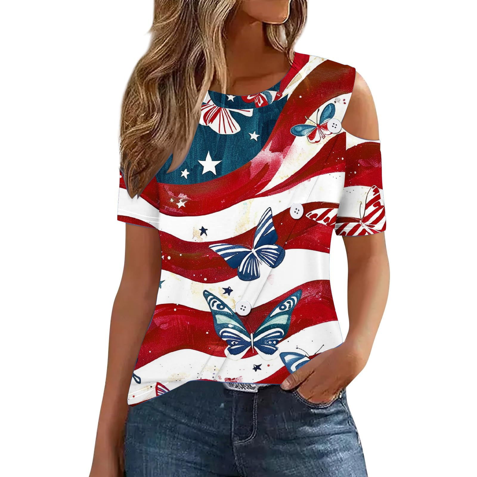 American Flag Shirts for Women Country Concert Outfits for Women Plus ...