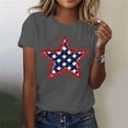 thumbnail image 1 of American Flag Shirts Women USA Patriotic Tees 4th of July T-Shirt Crewneck Short Sleeve Graphic Tee Tops, 1 of 6