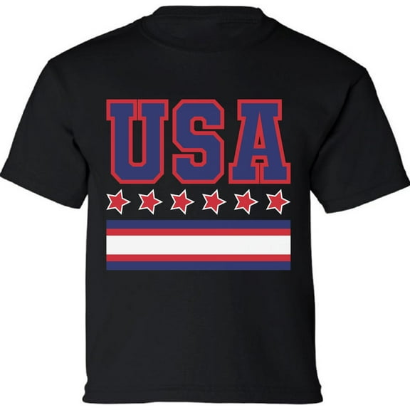 American Flag Shirts for Kids Boys Girls - Age 6 to 15 Years Old - USA Graphic 4th of July Tee