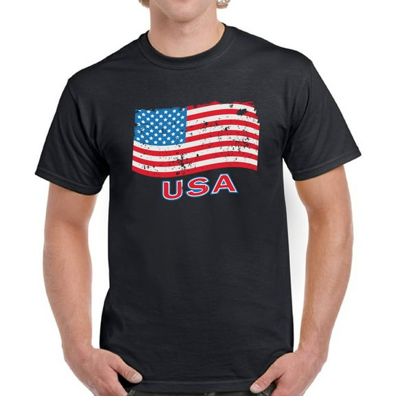 American Flag Shirts for Men - 4th of July USA Graphic Tee